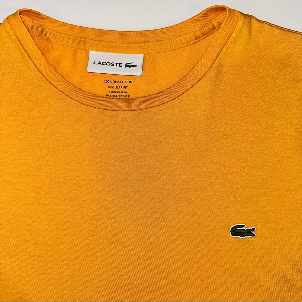 Lacoste Mustard Short Sleeve Tee
